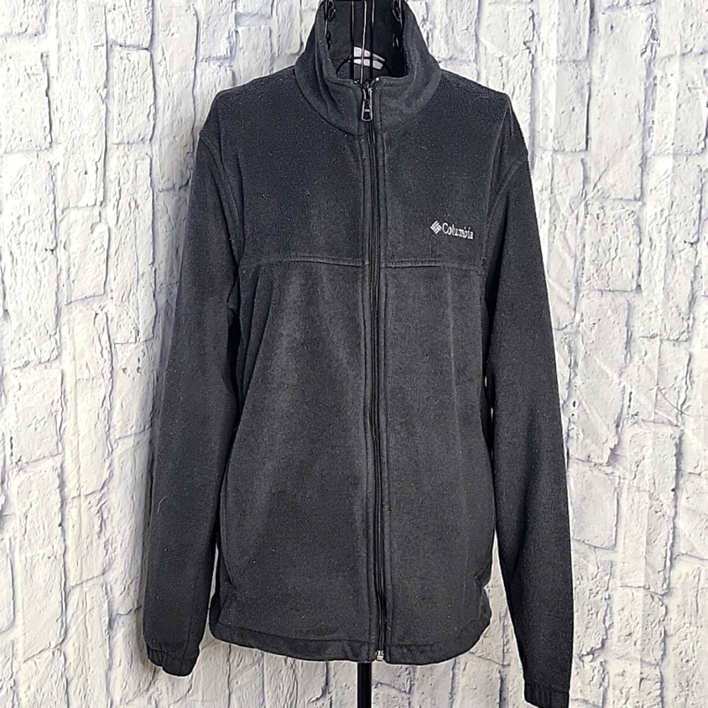 Columbia Blue Fleece Zip Up Women's Jacket Large